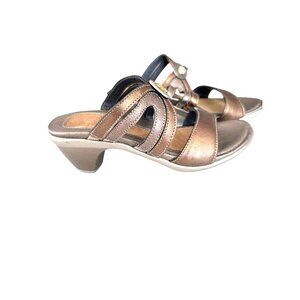 NAOT Surprise 37 Y29 Grecian Gold Platinum 2" Heel Gem Accent